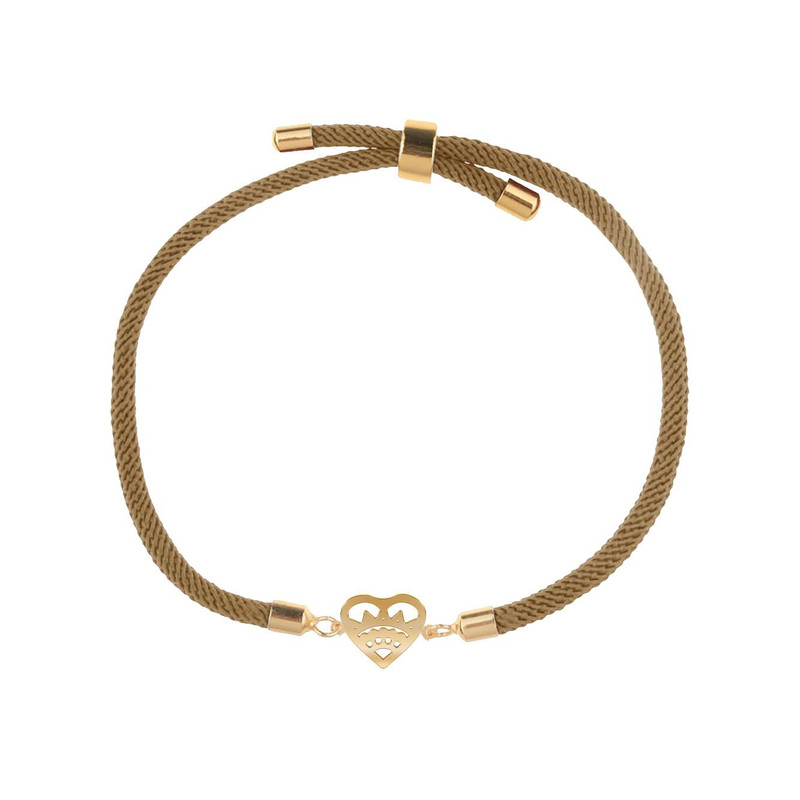 دستبند طلا 18 عیار زنانه مدوپد مدل قلب و تاج کد D17-10454