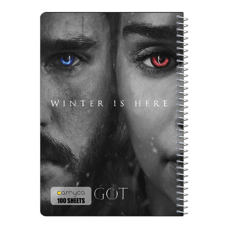 دفتر شطرنجی 100 برگ سیمی کارنیکا طرح بازی تاج و تخت Game of Thrones کد 43063