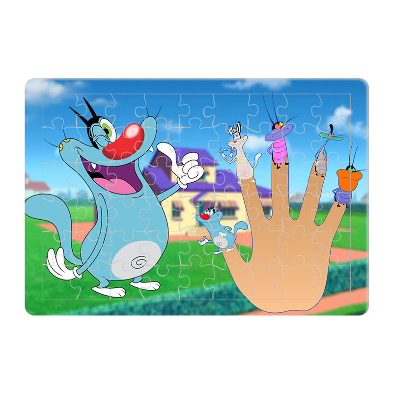 پازل 54 تکه هومرو طرح انیمیشن اوگی و سوسک‌ها مدل PL119