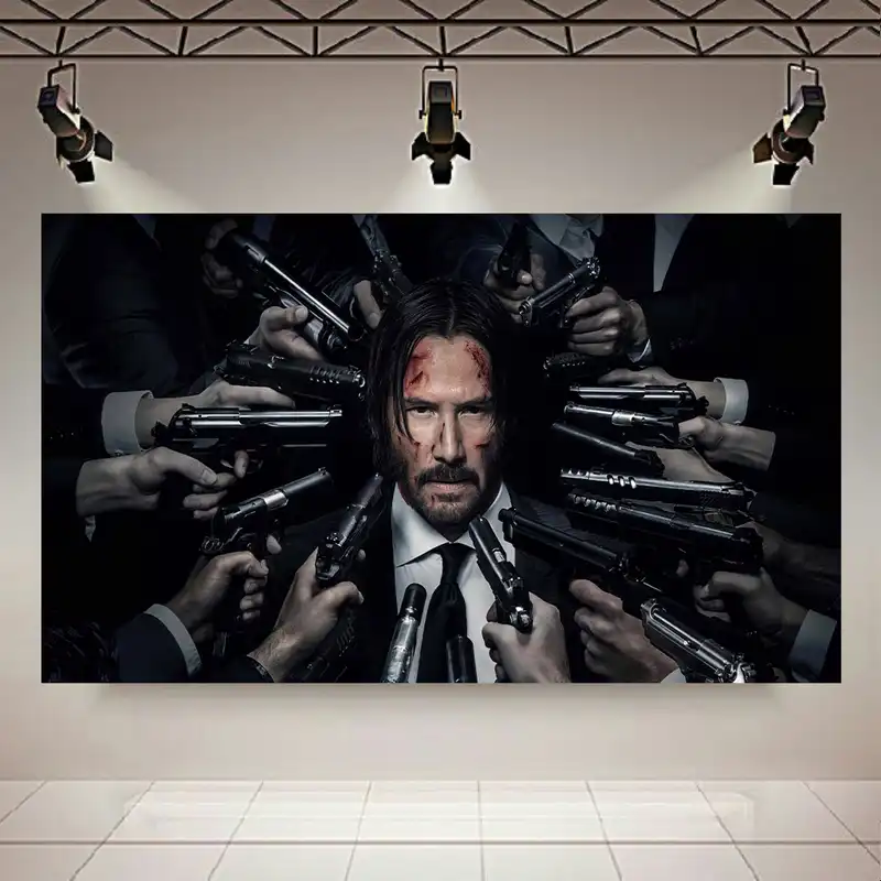 پوستر طرح فیلم سینمایی مدل جان ویک محاصره شده کد AR6670