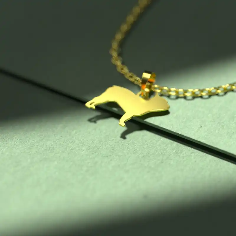 گردنبند طلا 18 عیار زنانه مدوپد مدل سگ کد J3-1-1026