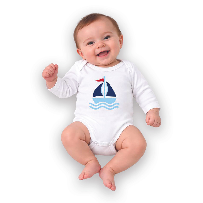 بادی آستین بلند نوزادی نیل کوک مدل CUTIE BOAT