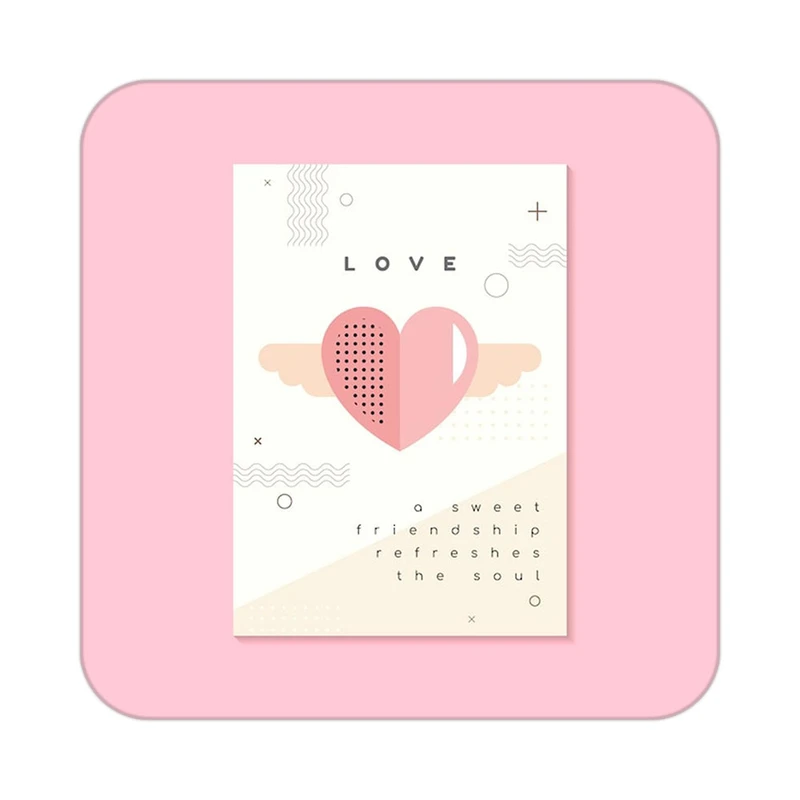 زیر لیوانی کاکتی طرح عاشقانه مدل mp40623