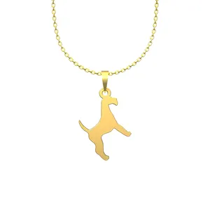 گردنبند طلا 18 عیار زنانه مدوپد مدل سگ کد J3-1-1048