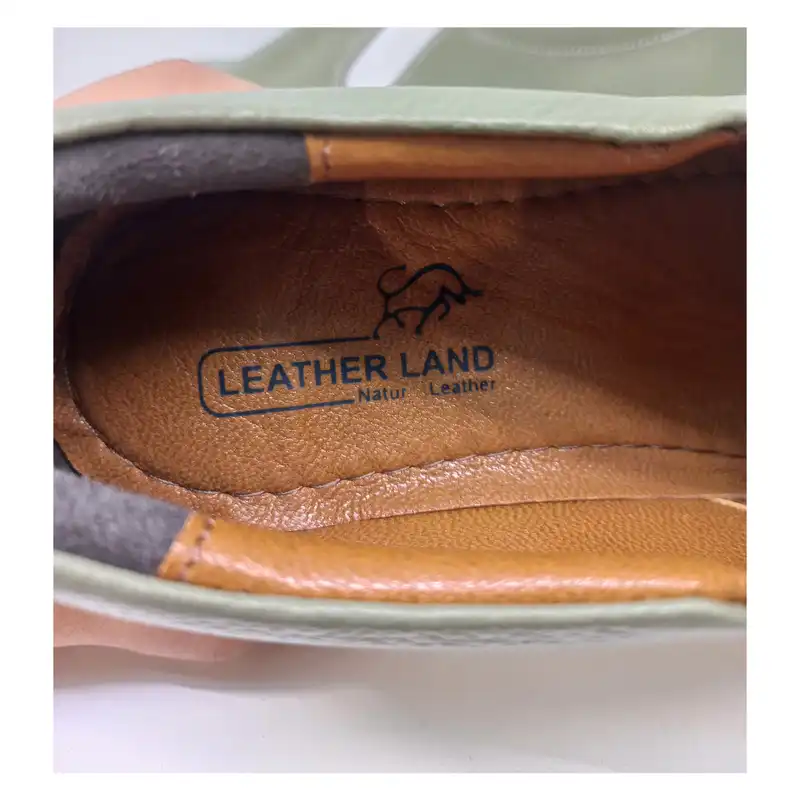 کفش روزمره زنانه سرزمین چرم کد 141797 رنگ سبز