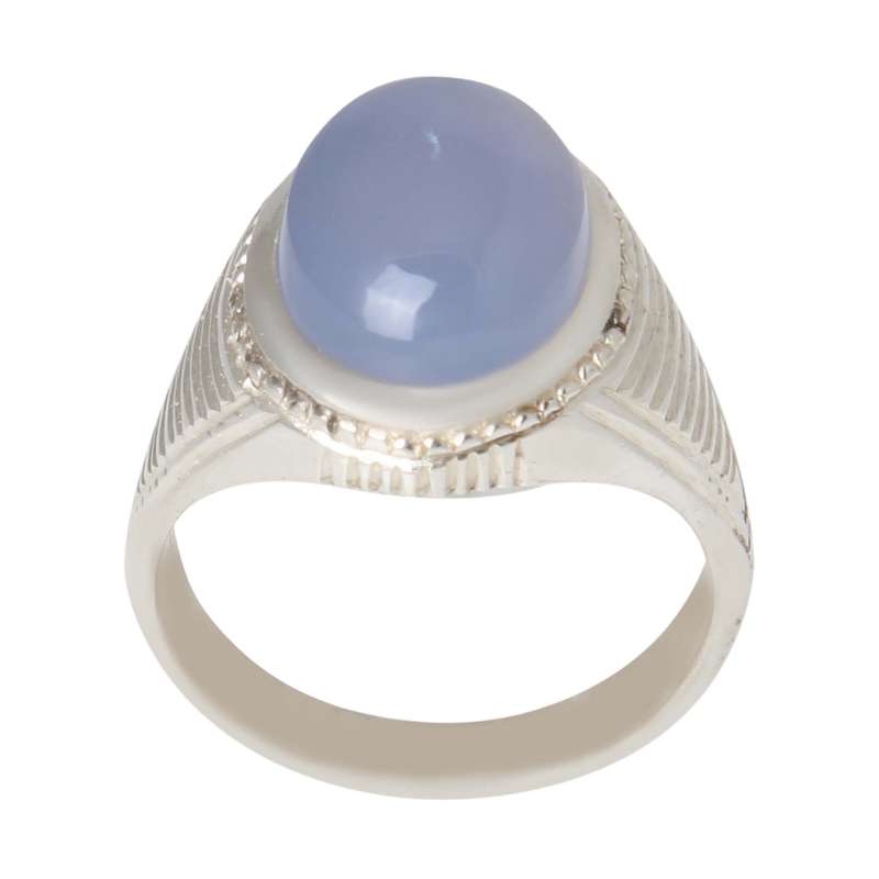 انگشتر نقره مردانه بازرگانی میلادی مدل سنگ عقیق کبود کد AM_2295