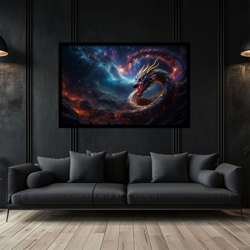 تابلو بکلیت طرح نقاشی و هنر دیجیتال اژدها مدل B-bu2917
