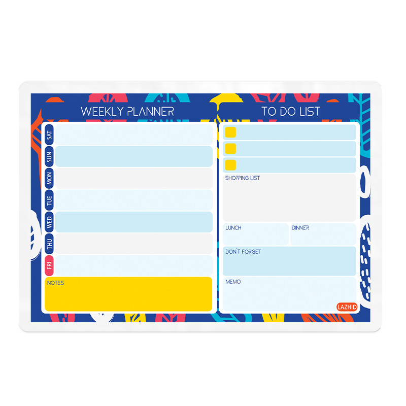 تخته وایت برد لاژید مدل پلنر برنامه ریزی کد PL049 سایز 20*30 سانتی متر