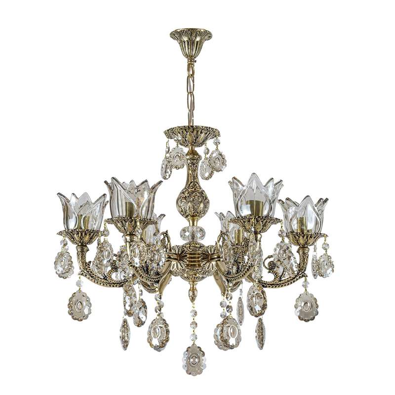  لوستر 6 شعله چشمه نور کد C3342/6-BO