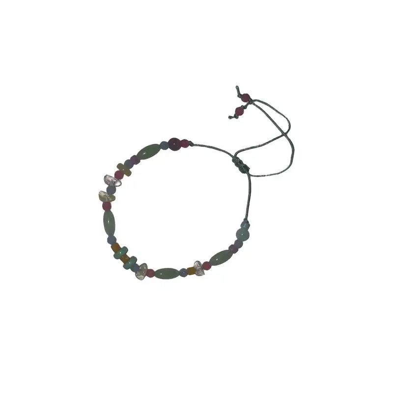 پابند زنانه سیکس مدل سنگی شیک فانتزی طرح سنگ رنگین کمانی