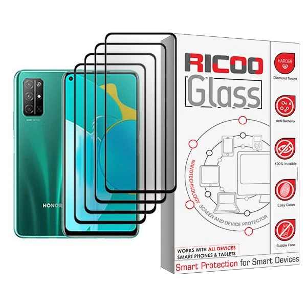 محافظ صفحه نمایش ریکو مدل Ricoo Glass MIX004 مناسب برای گوشی موبایل آنر 30S بسته چهار عددی