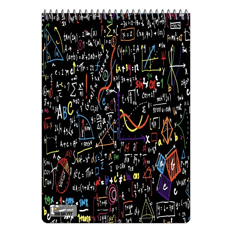 دفتر شطرنجی 100 برگ کارنیکا طرح ریاضیات Mathematics کد 90684