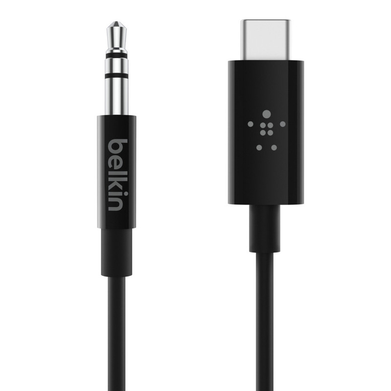 کابل تبدیل جک 3.5 میلی متری به USB-C بلکین مدل F7U079bt03 طول 0.9 متر
