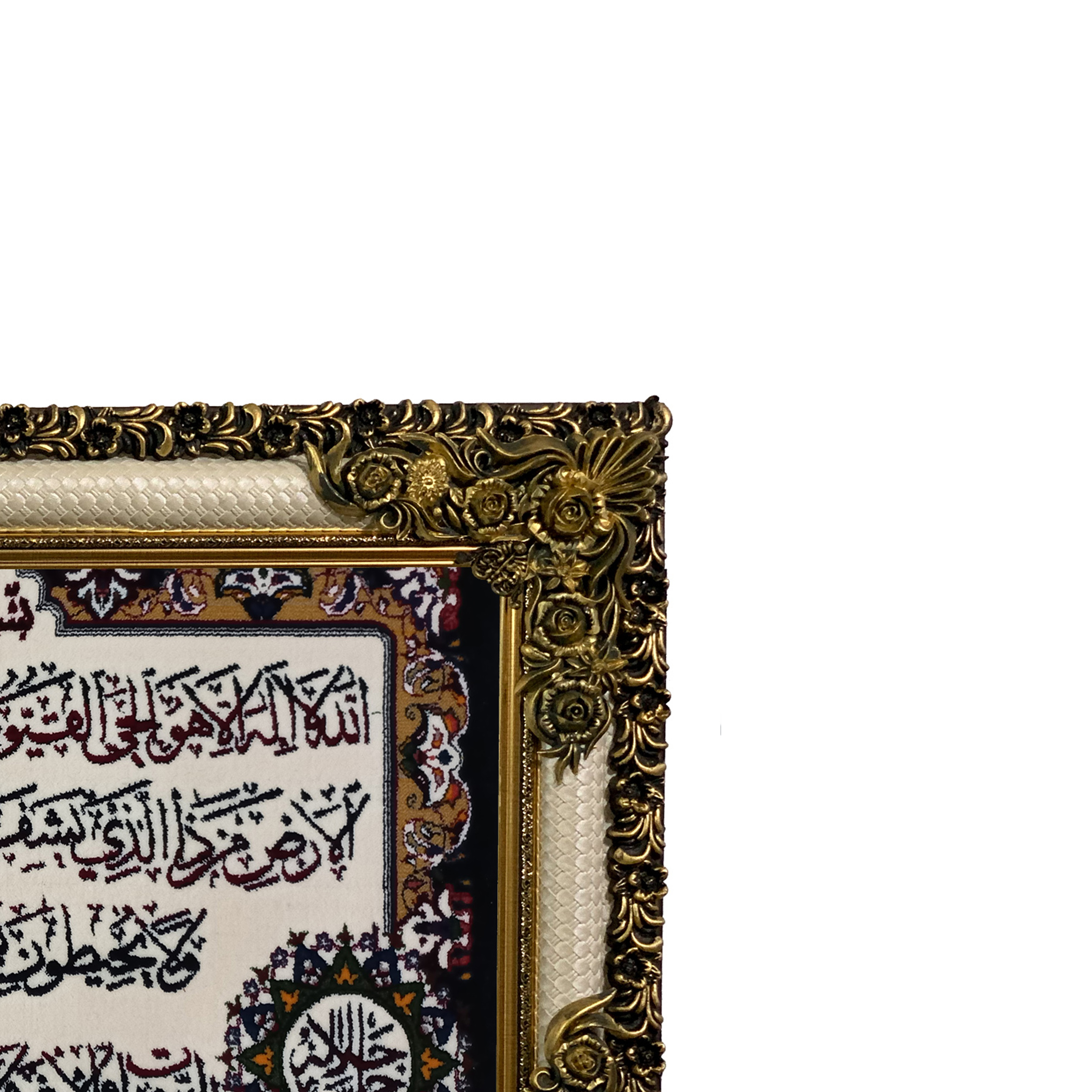 تابلو فرش ماشینی طرح دستبافت مدل آیت اکرسی کد 7798