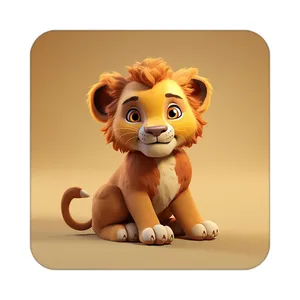 زیر لیوانی کاکتی طرح شیر مدل mp22771