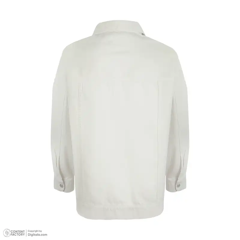 کت زنانه ژیار مدل سرآستین افتاده رنگ استخوانی