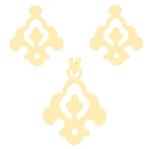 نیم ست طلا 18 عیار زنانه کرابو مدل Kr8016