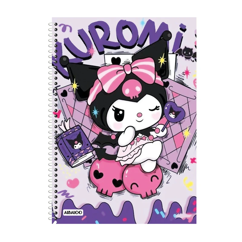 دفتر زبان 50 برگ آلبالو طرح کرومی کد 2004