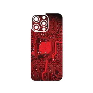 MAHOOT Red_Printed_Circuit_Board Cover Sticker for Apple iPhone 15 Pro Max