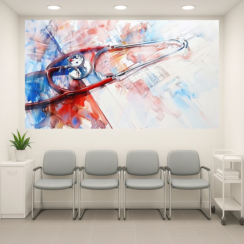 پوستر طرح آبرنگ مدل پزشکی کد AR3059596