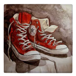  زیر لیوانی  طرح نقاشی کفش های کتانی کد    5121999_3871