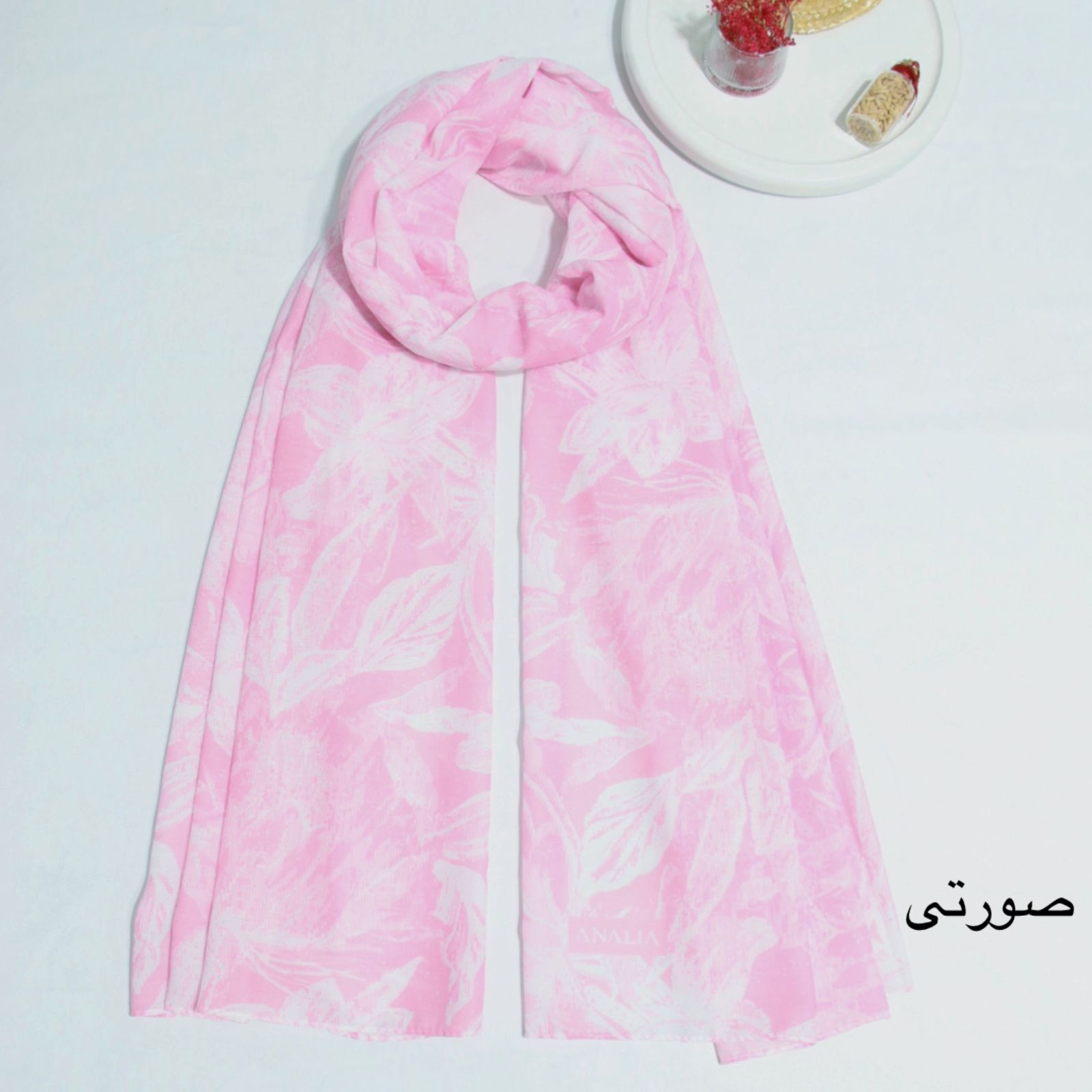 شال زنانه مدل نخی تابستانه پترن گل کد a-9010 -  - 26