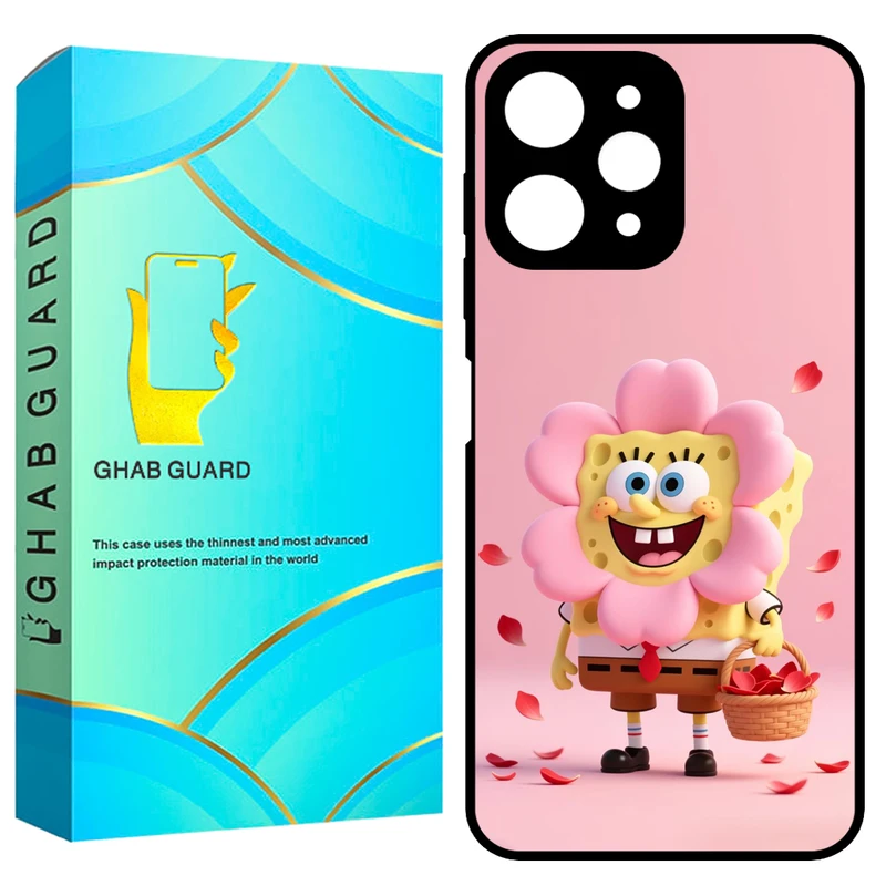 کاور قاب گارد طرح باب اسفنجی مدل GCHPR12 مناسب برای گوشی موبایل شیائومی Redmi 12 4G / Redmi 12 5G / Poco M6 Pro 5G 