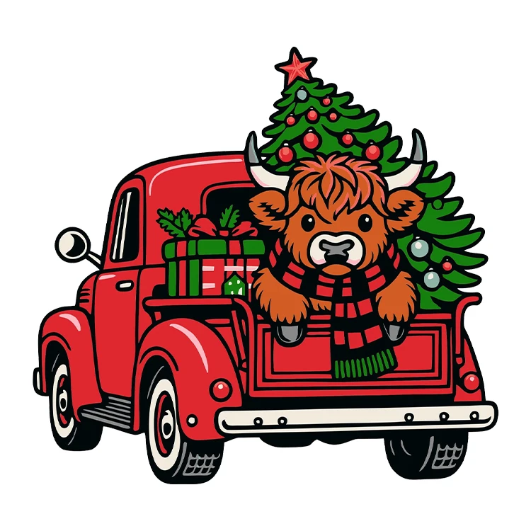 استیکر پارچه و لباس پاد آفرین مدل کریسمس بابانوئل کاج گوزن آدم برفی کد S3062