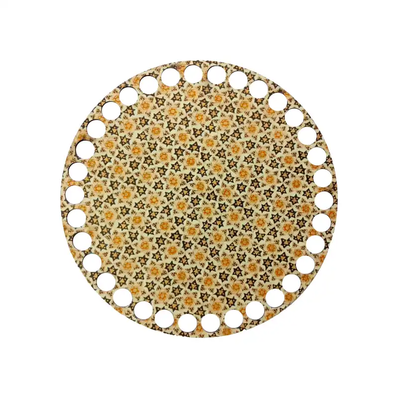 کفی تریکو بافی مدل خاتم طرح گرد کد 15