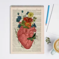 دفتر شطرنجی 100 برگ مدل قلب