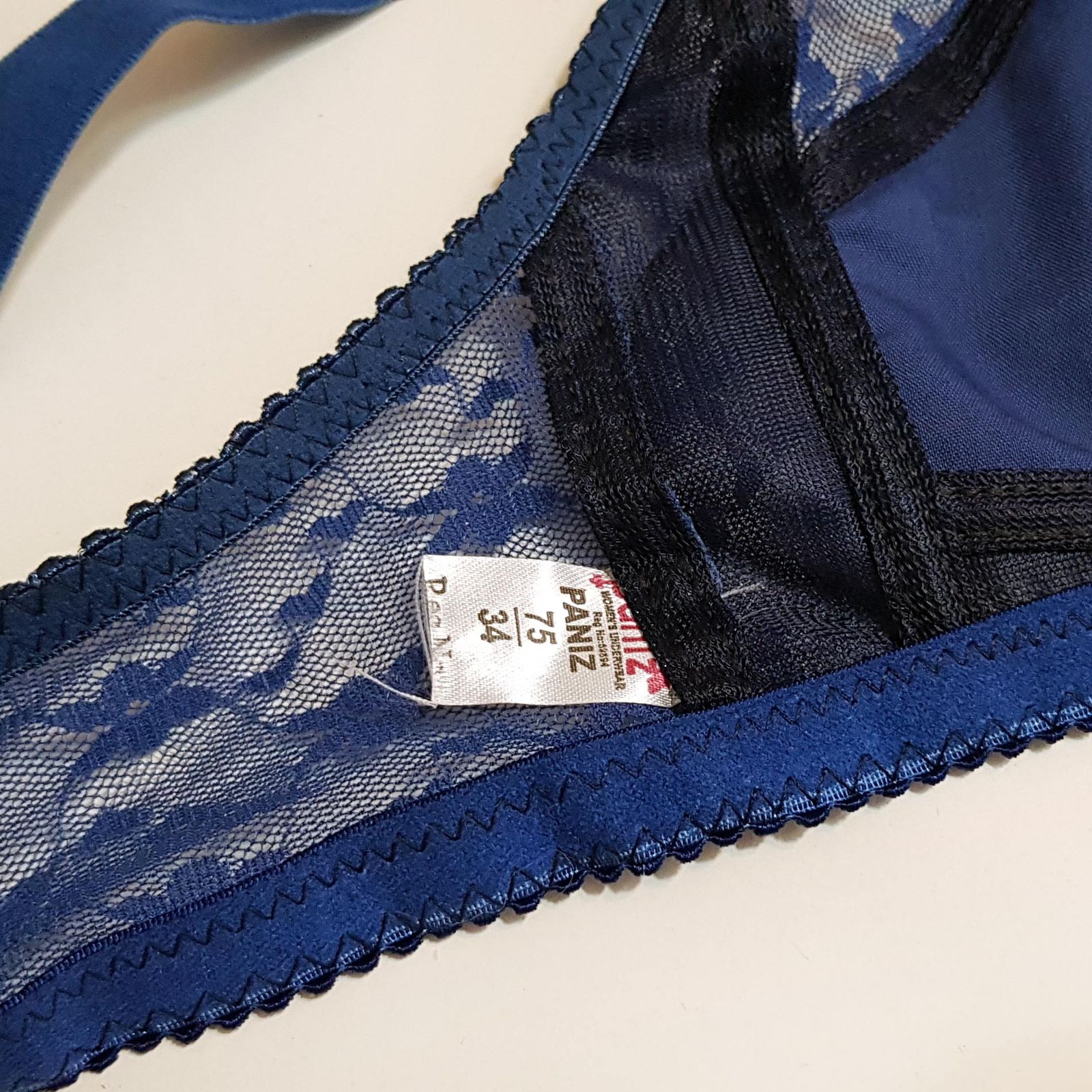 سوتین زنانه پانیذ مدل بدون فنر کد 66500 رنگ سرمه ای -  - 6