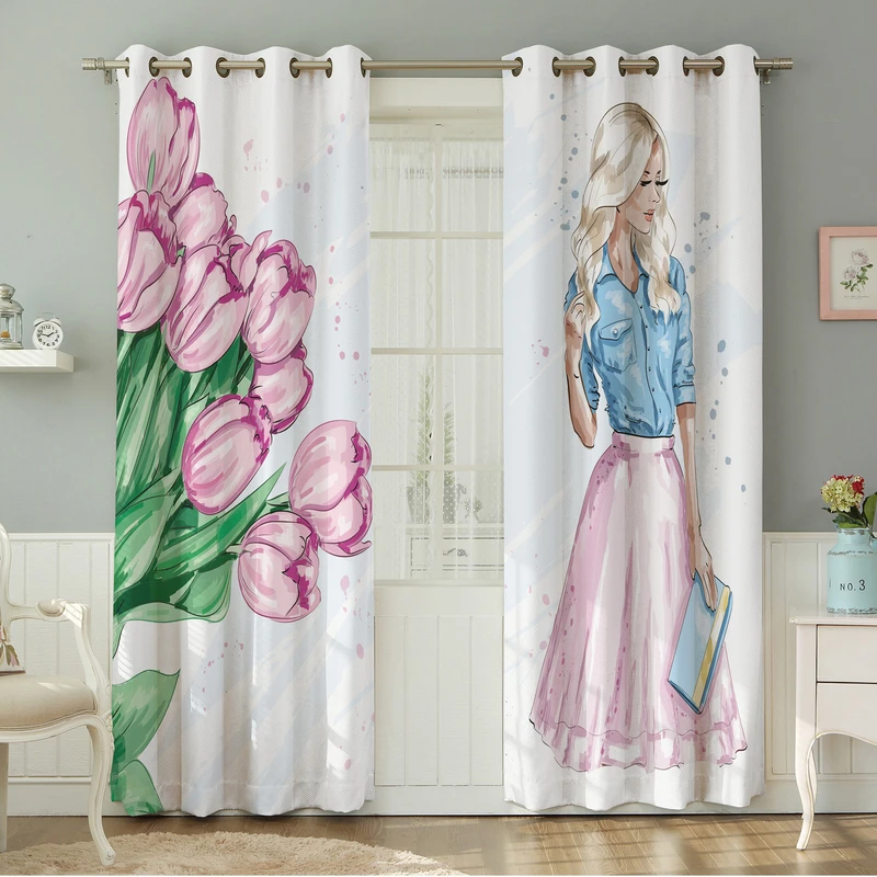 پرده نیروانا طرح   کودک مدل مخمل کد 8586 سایز 140×280 سانتی متر