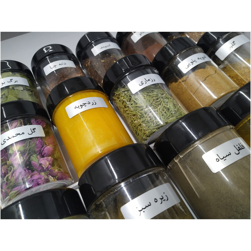 برچسب مدل نظم دهنده ادویه و حبوبات و سبزیجات بسته 120 عددی