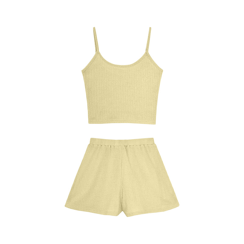 ست تاپ و شلوارک زنانه مدل کبریتی 003