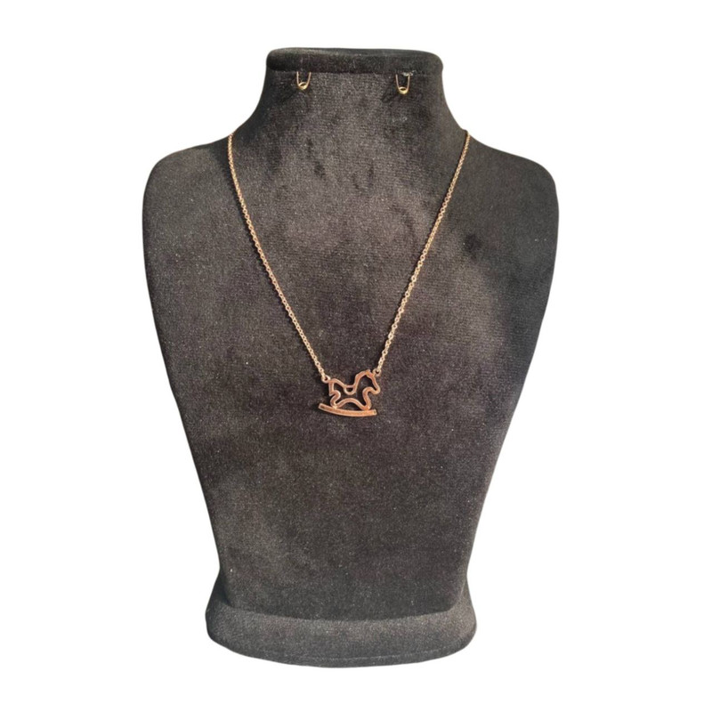 گردنبند دخترانه استینلس استیل مدل اسب تک شاخ یونیکورن