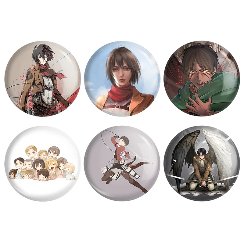 مگنت خندالو طرح انیمه اتک آن تایتان Attack on Titan کد 1047A مجموعه 6 عددی