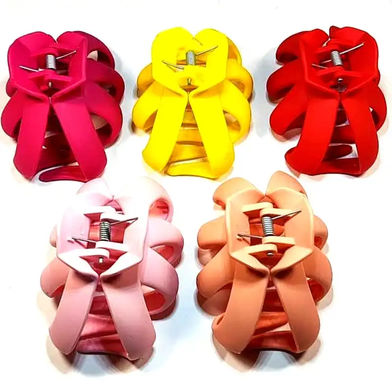 کلیپس مو زنانه مدل خرچنگی بزرگ بسته 4 عددی