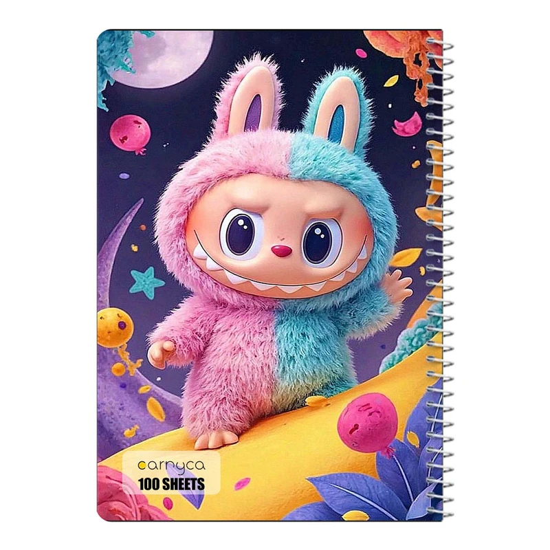 دفتر مشق 100 برگ سیمی کارنیکا طرح لابوبو Labubu کد 73973