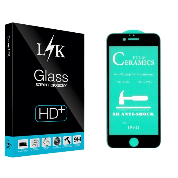 محافظ صفحه نمایش سرامیکی ال کی مدل Hard glass مناسب برای گوشی موبایل اپل Iphone 6 / 6S