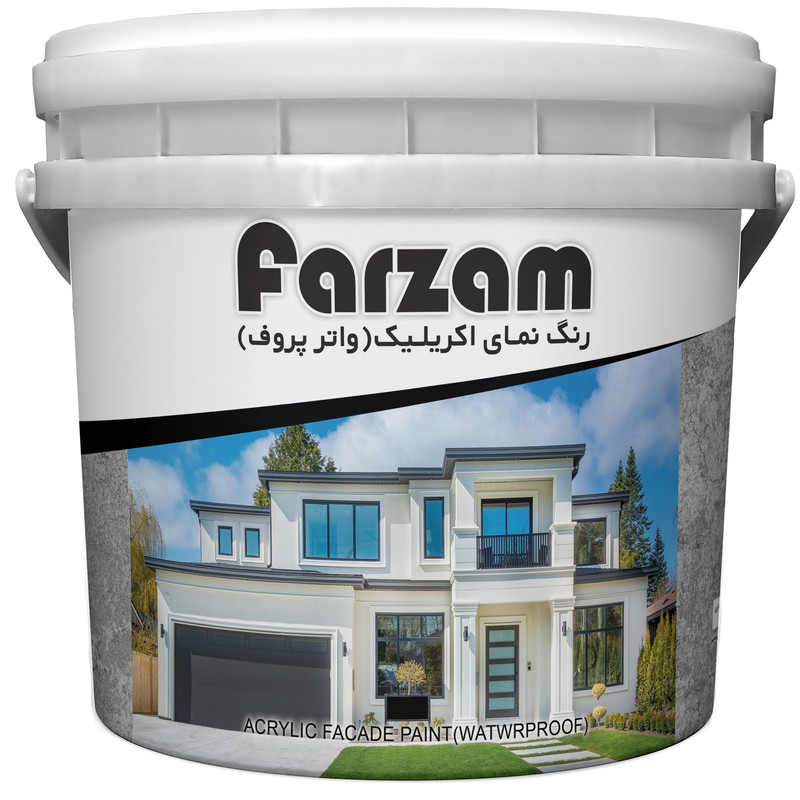 رنگ نمای اکریلیک زرد فرزام کد 721 وزن 4 کیلوگرم