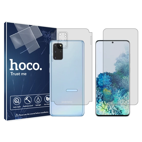 محافظ صفحه نمایش شفاف هوکو مدل HyGEL  مناسب برای گوشی موبایل سامسونگ Galaxy S20 Plus 5G به همراه محافظ پشت گوشی