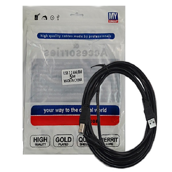 کابل پرینتر USB 2.0 مدل MG طول 5 متر