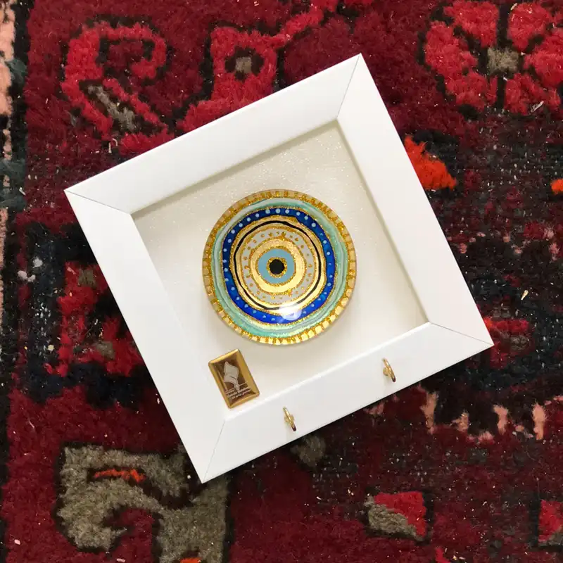 جاکلیدی مدل تابلو بشقاب طرح چشم نظر