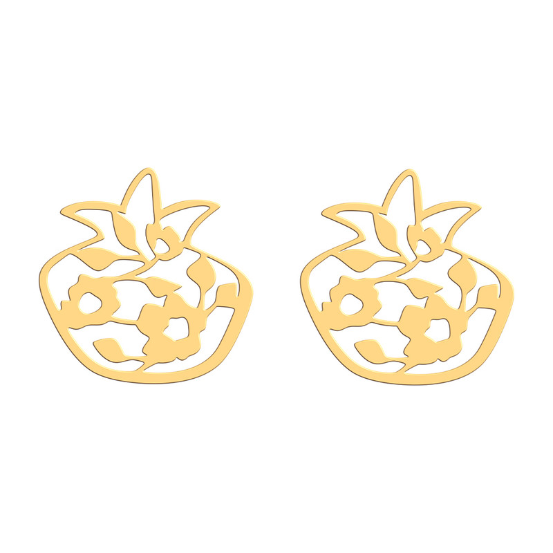 گوشواره طلا 18 عیار زنانه فرشته مدل انار  یلدا  WEL-000689