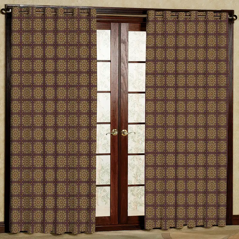 پرده مدل چهارخونه مخمل پانچی کد 4089 سایز 200x140 سانتی متر