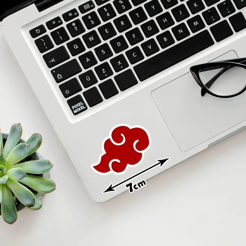 استیکر لپ تاپ پیکسل میکسل مدل انیمه ناروتو ایتاچی شارینگان مجموعه 5 عددی