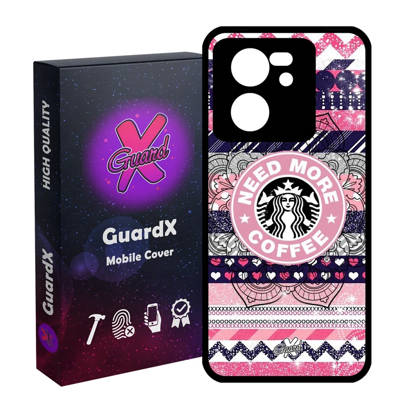 کاور گارد ایکس طرح Starbucks مدل Glass10070 مناسب برای گوشی موبایل شیائومی 13T/13T Pro/Redmi K60 Ultra
