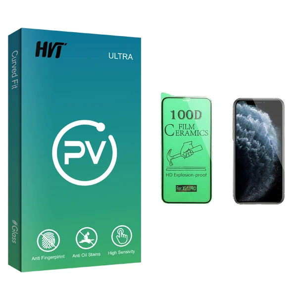 محافظ صفحه نمایش سرامیکی اچ وی تی مدل PV glass مناسب برای گوشی موبایل اپل iPhone X