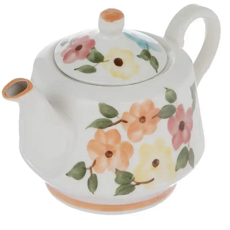 قوری سرامیکی طرح بهار گل ها مدل لندنی کد SHEX106