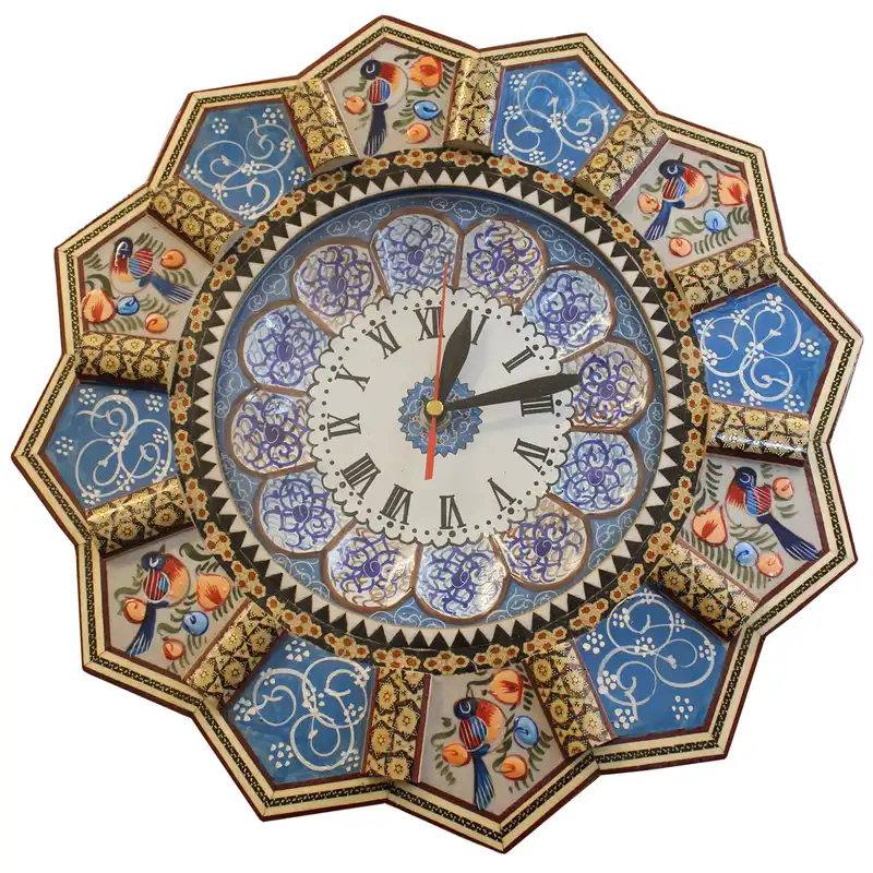 ساعت دیواری خاتم کاری مدل رونیا